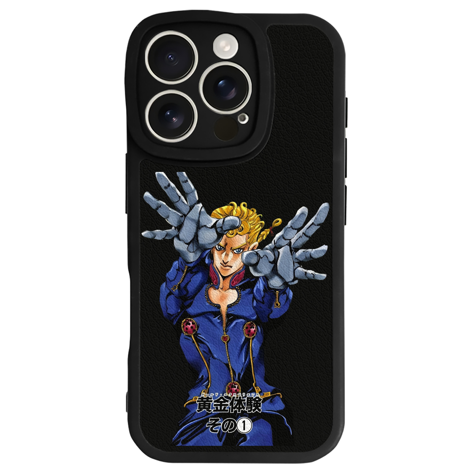 （画像用） ジョジョの奇妙な冒険 ジョルノ?ジョバァーナ JoJo's Bizarre Adventure Giorno Giovanna 【iPhone 16シリーズ対応】シリコンスマホケース（レザー調） 材質：シリコン